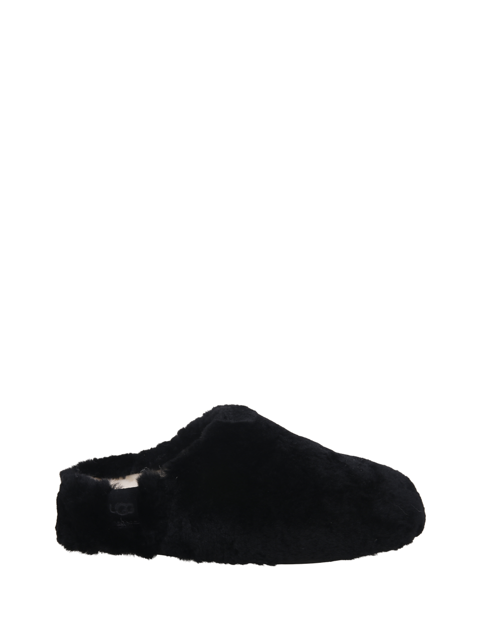 DONNA UGG CIABATTA  W ELEA FLUFFED IN PELLE NERA 