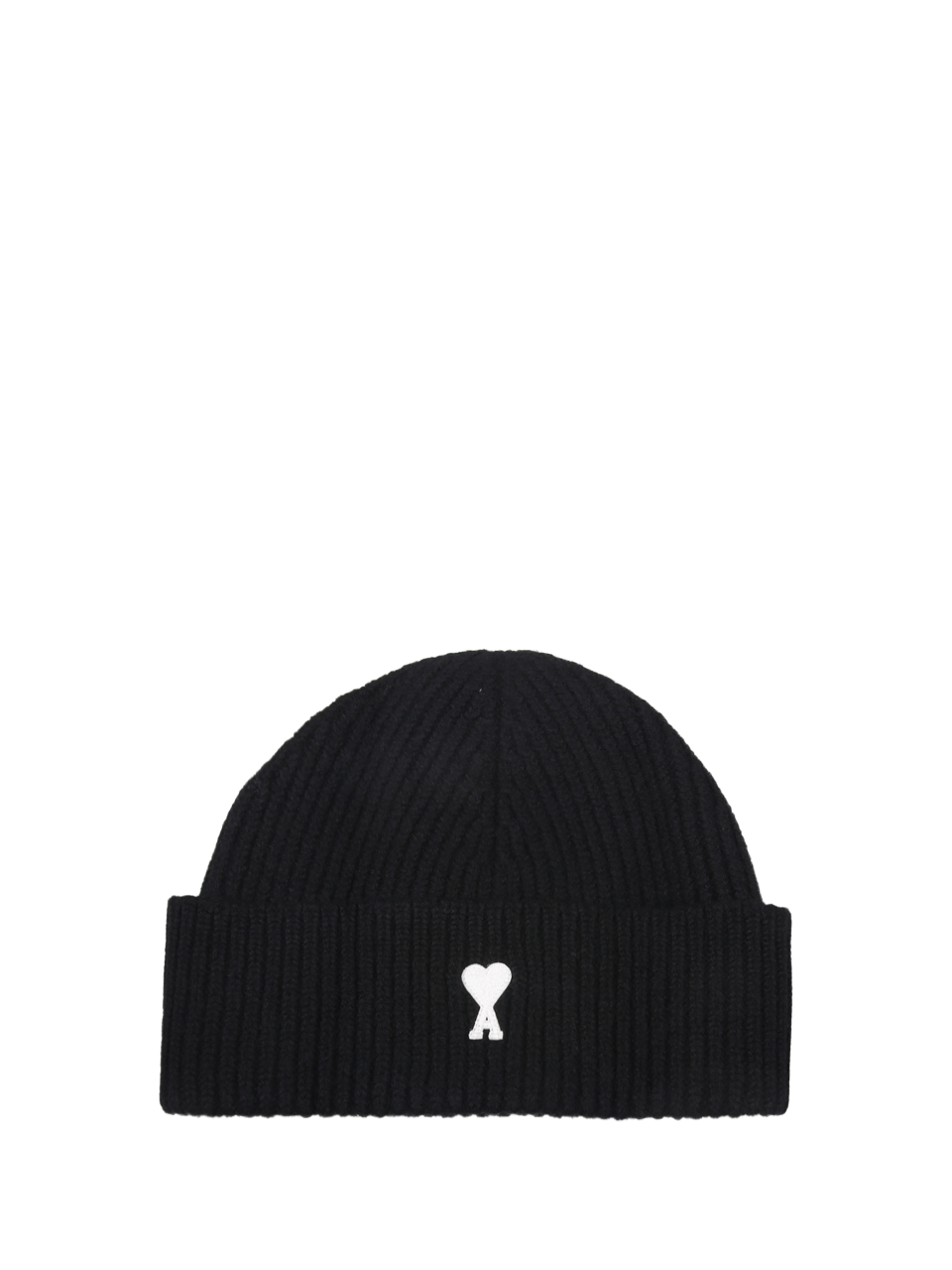DONNA AMI CAPPELLINO CONTRASTED AMI DE COEUR IN LANA NERA 