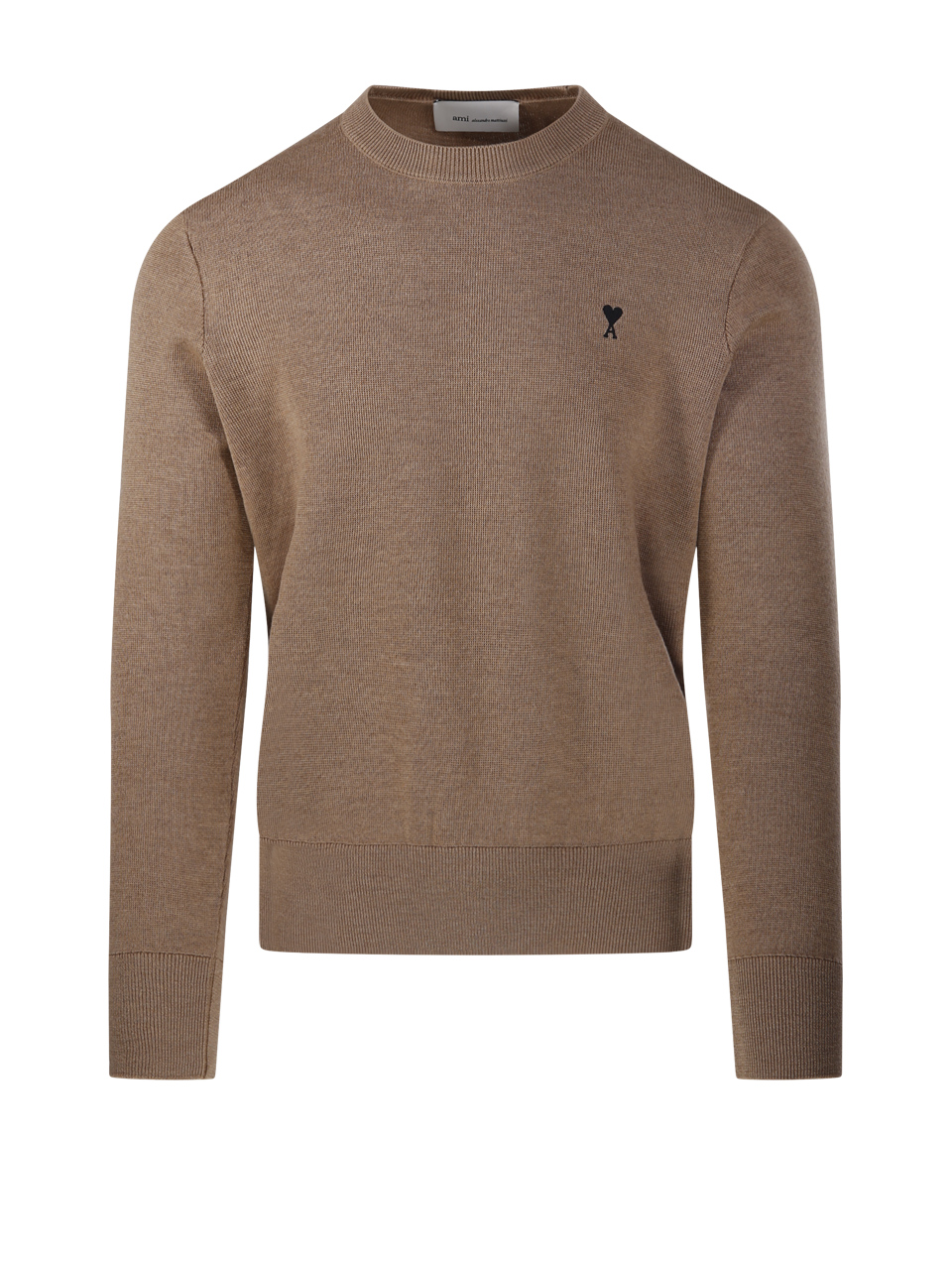 UOMO AMI MAGLIONE RED ADC IN LANA BEIGE 