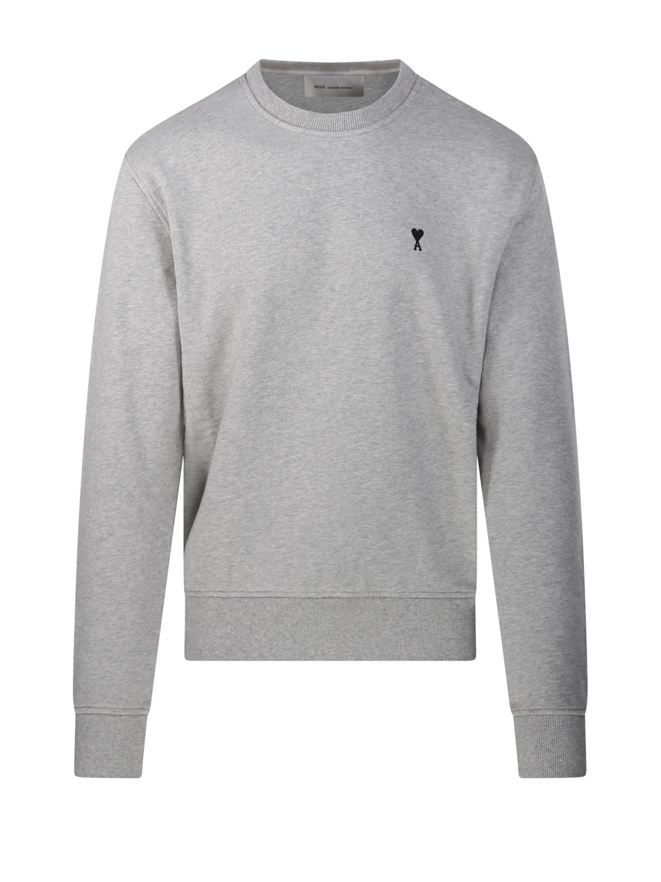 UOMO AMI FELPA IN COTONE GRIGIO 