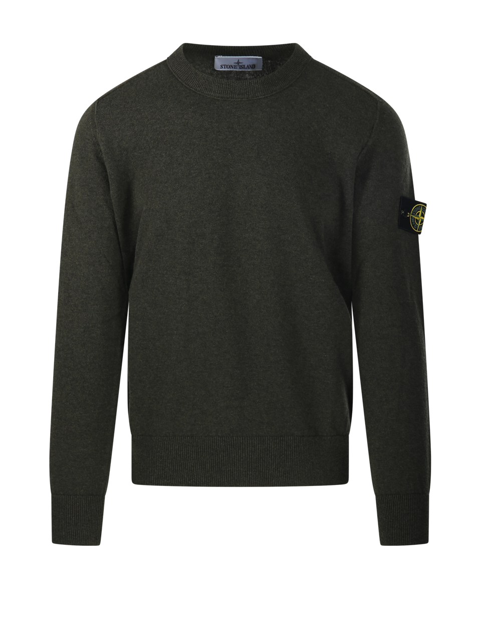 UOMO STONE ISLAND MAGLIONE IN LANA VERGINE NERA 