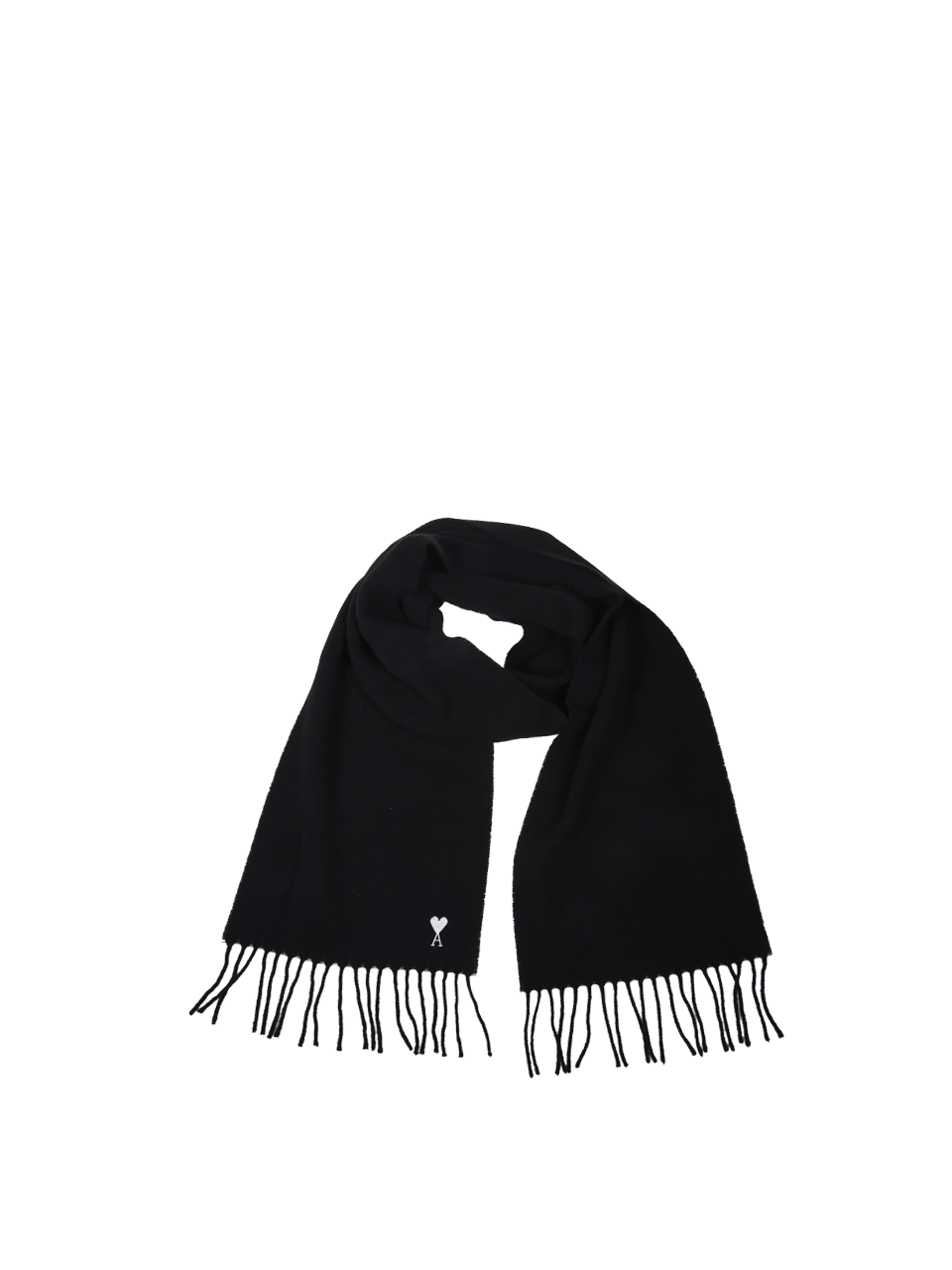 DONNA AMI SCIARPA AMI DE COEUR EMBROIDERY IN LANA NERA