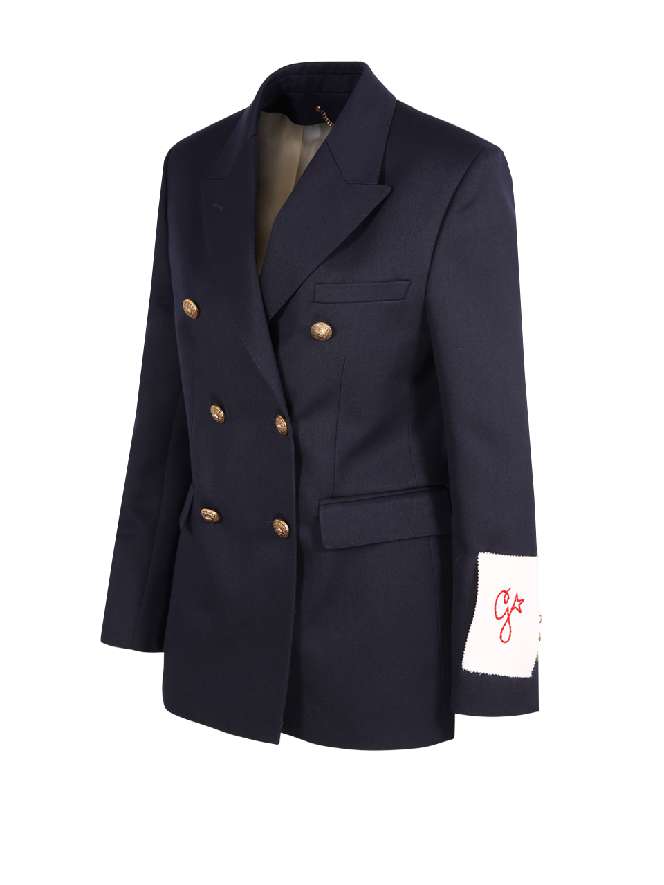 WOMAN GOLDEN GOOSE BLUE WOOL DOUBLE BREASTED BLAZER