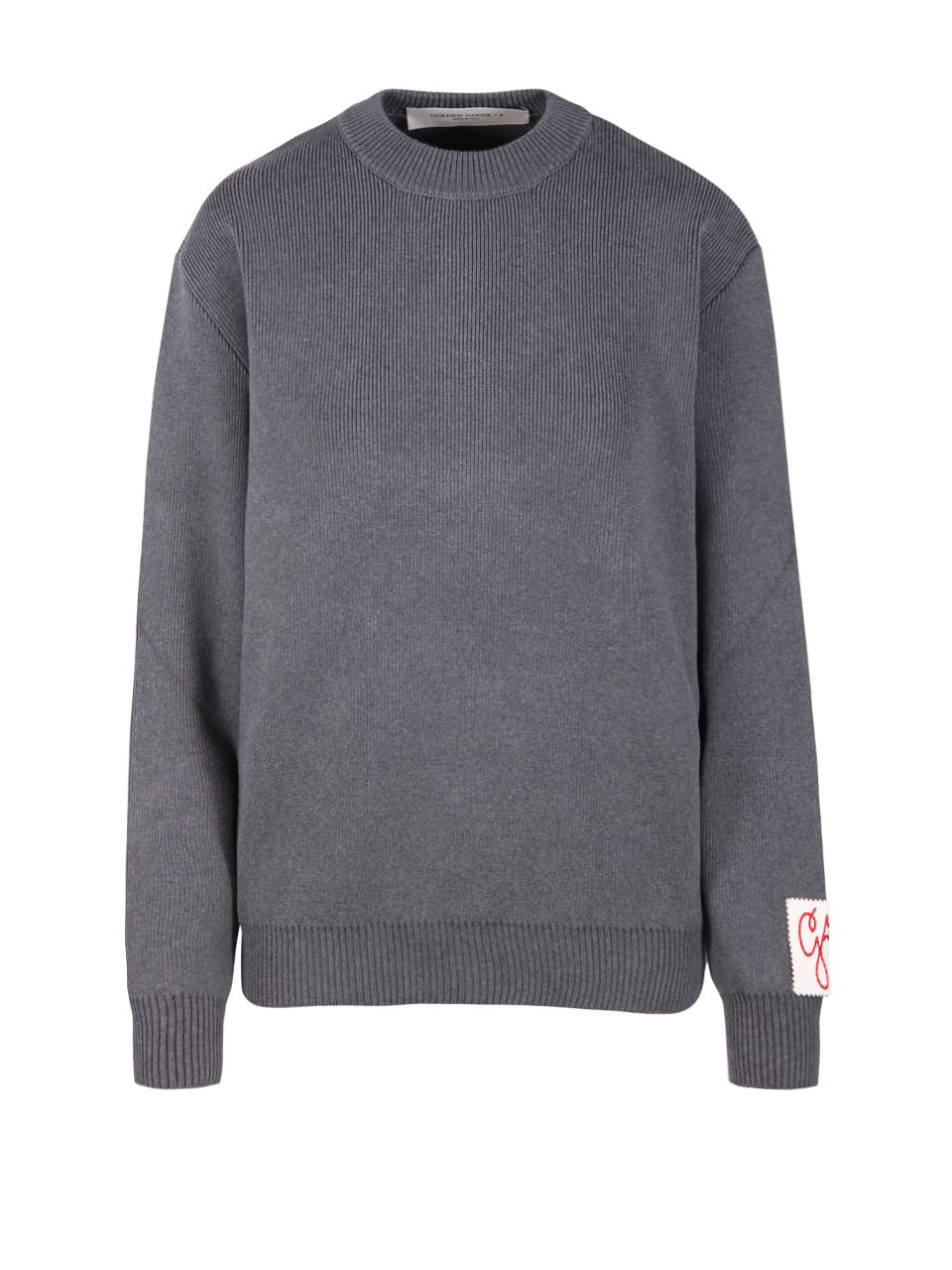 WOMAN GOLDEN GOOSE GREY COTTON BOYFRIEND SWEATER 